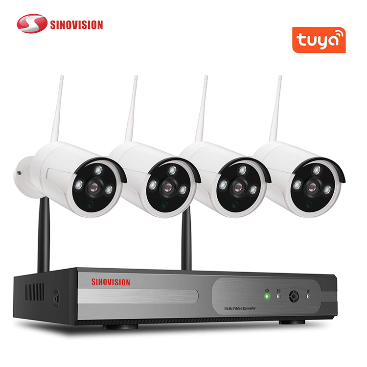 Tuya smart 4ch 2MP/3MP/5MP Wireless NVR Kits